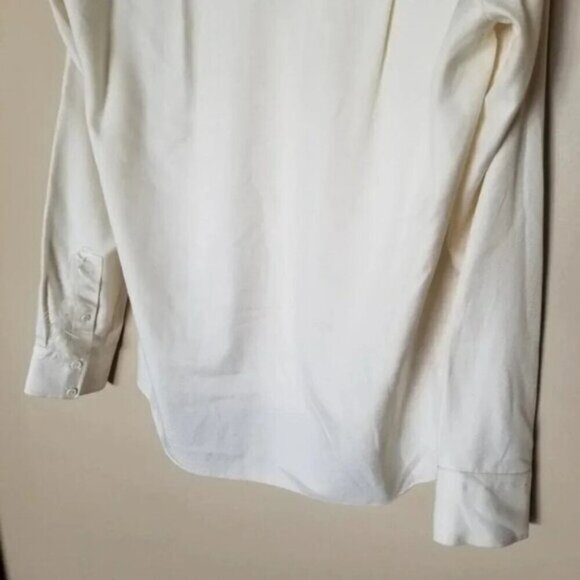 Helmut Lang Silk Feather Trim Tunic Blouse S - Picture 5 of 15